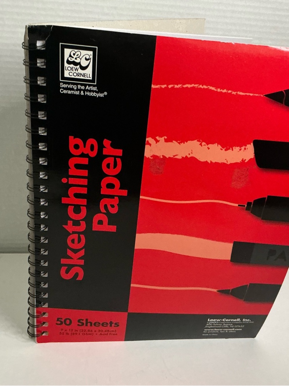 Red & Black Sketching Paper Pad - 50 Sheets